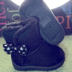 Garanimals black baby girl boots size 2.